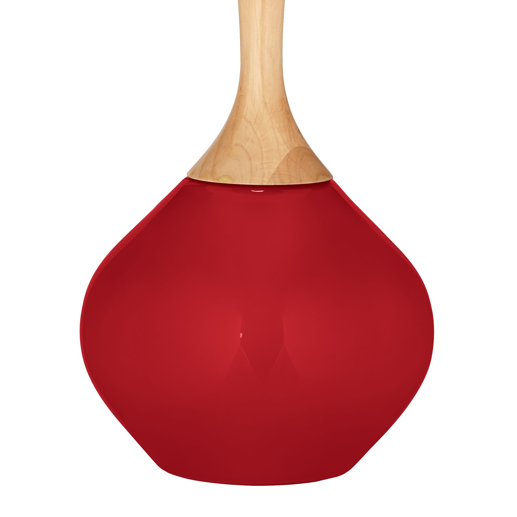 Image 4 Color Plus Wexler 31" White Shade Modern Ribbon Red Table Lamp more views