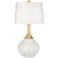 Color Plus Wexler 31" White Shade Modern Winter White Table Lamp