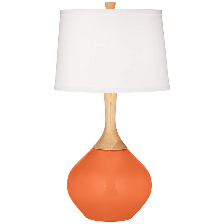 Image 2 Color Plus Wexler 31" White Shade Nectarine Orange Modern Table Lamp
