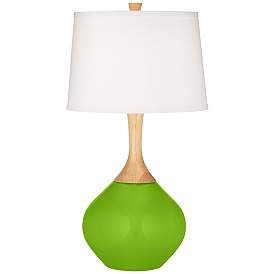 Image2 of Color Plus Wexler 31" White Shade Neon Green Modern Table Lamp