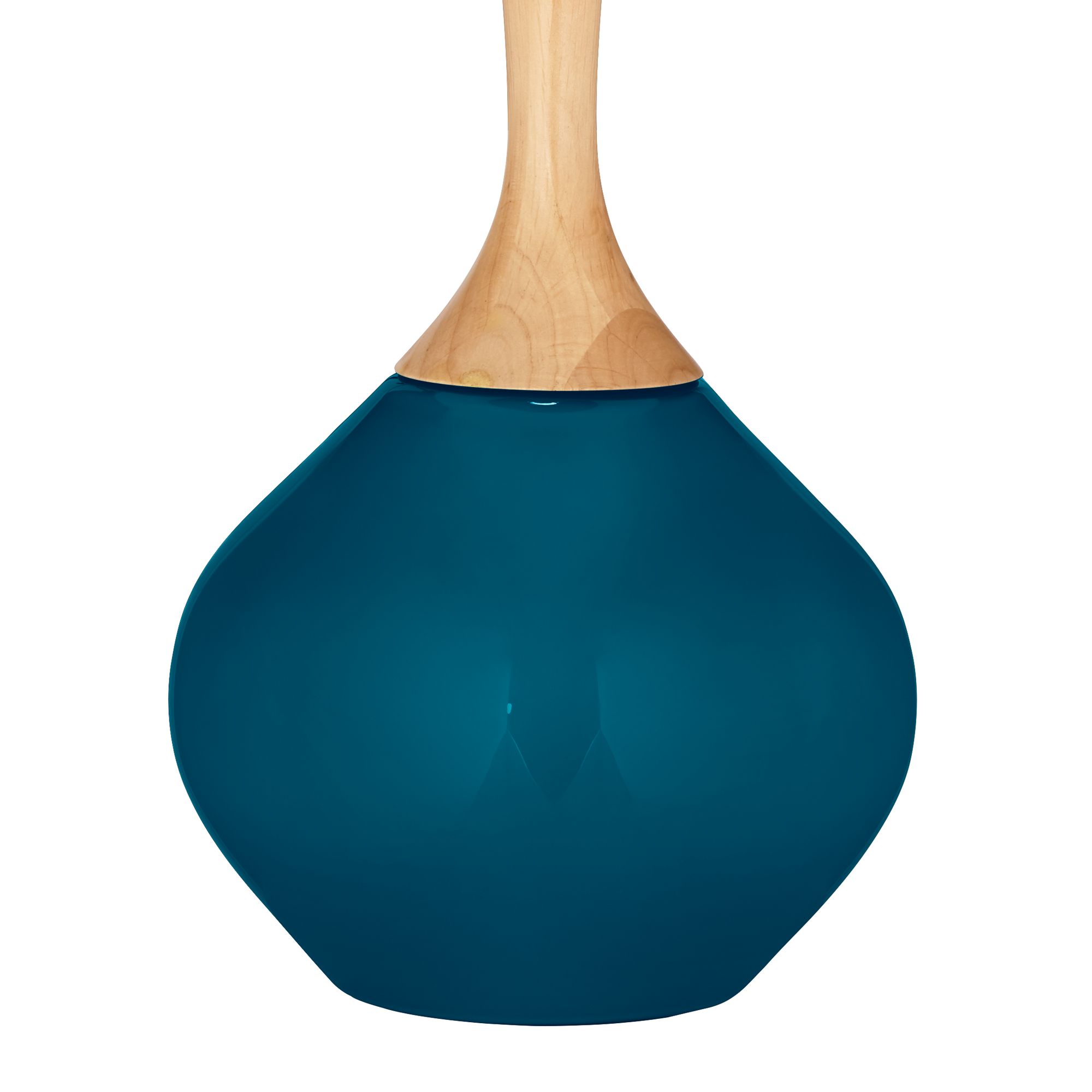 Image 4 Color Plus Wexler 31" White Shade Oceanside Blue Modern Table Lamp more views