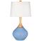 Color Plus Wexler 31" White Shade Placid Blue Table Lamp