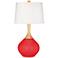 Color Plus Wexler 31" White Shade Poppy Red Modern Table Lamp