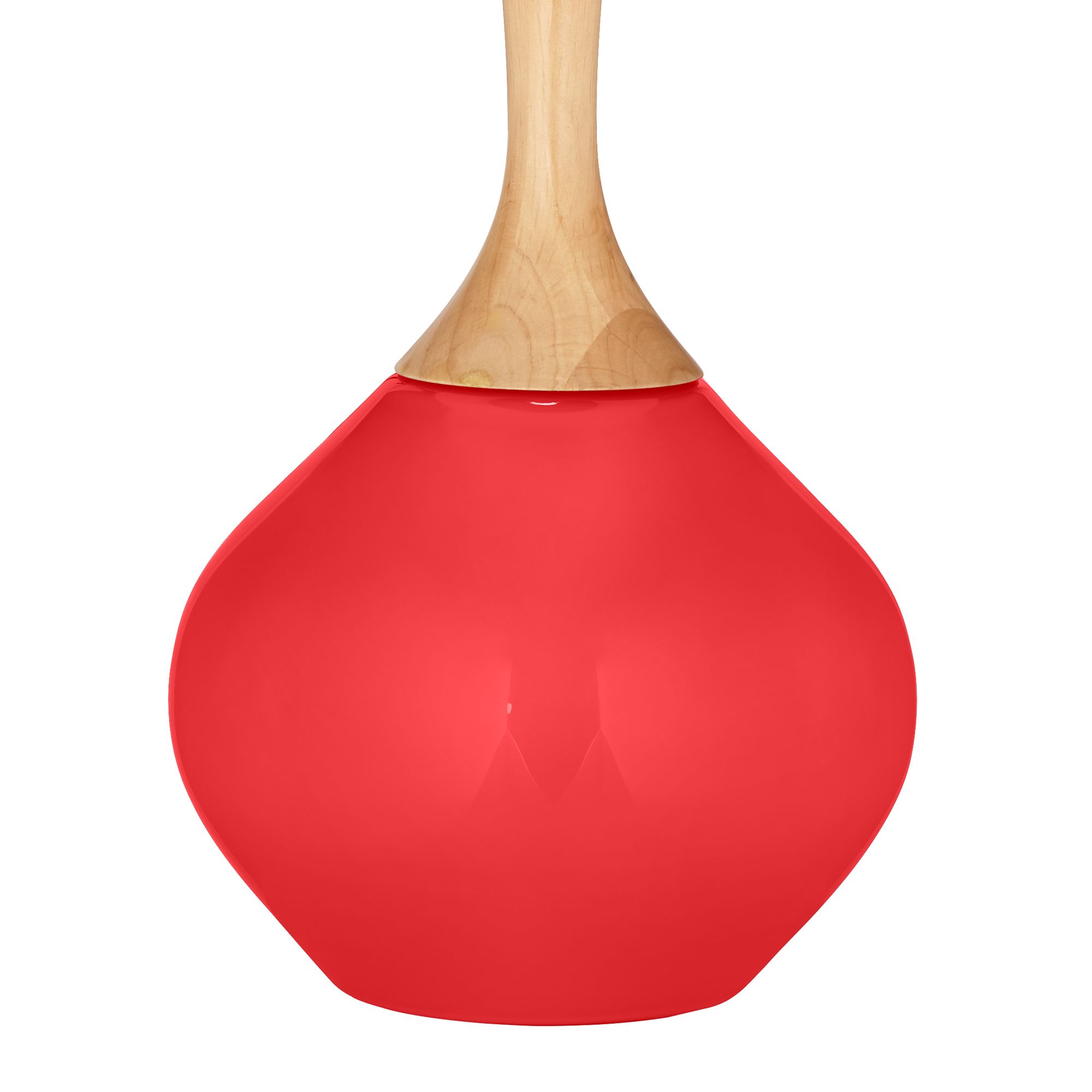 Image 4 Color Plus Wexler 31" White Shade Poppy Red Modern Table Lamp more views