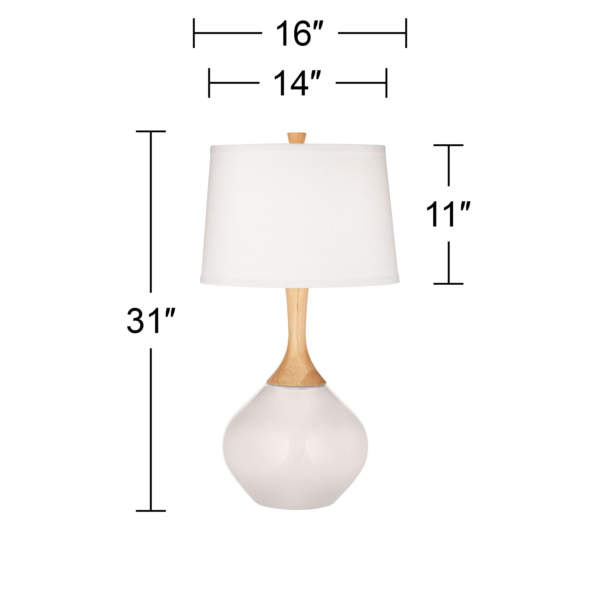 Image 5 Color Plus Wexler 31" White Shade Poppy Red Modern Table Lamp more views