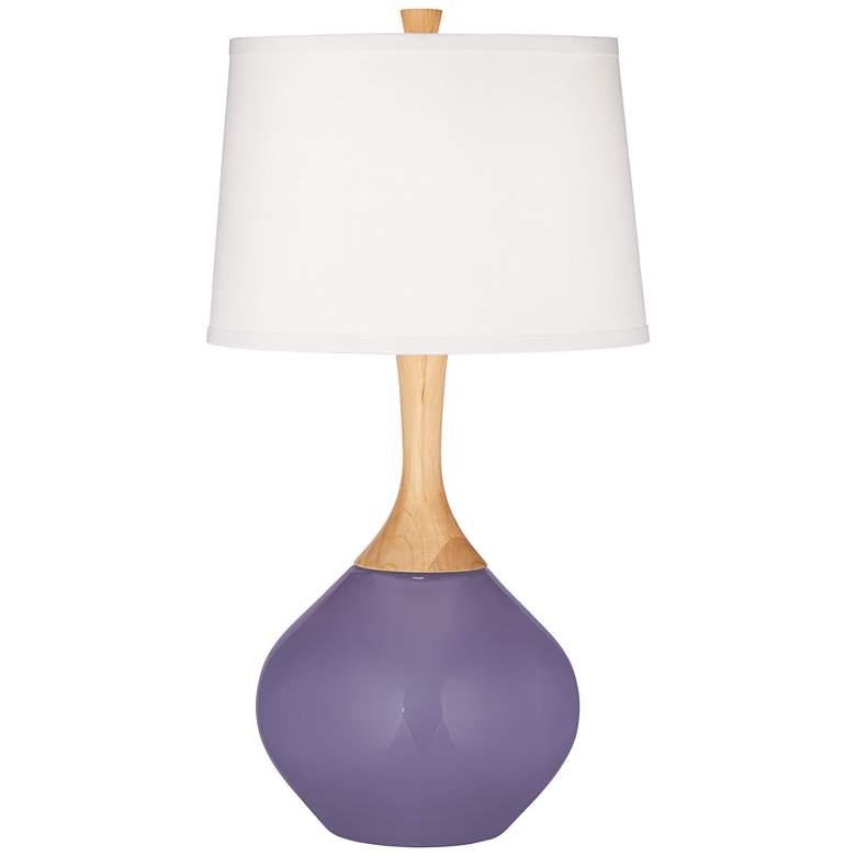 Image 2 Color Plus Wexler 31 inch White Shade Purple Haze Modern Table Lamp