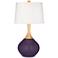 Color Plus Wexler 31" White Shade Quixotic Plum Table Lamp