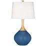 Color Plus Wexler 31" White Shade Regatta Blue Table Lamp