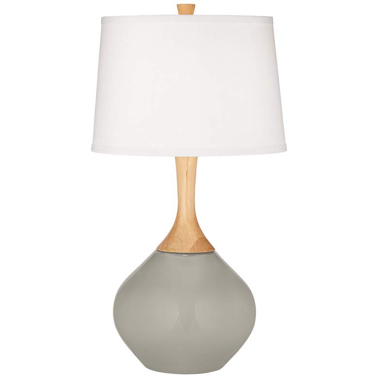Image 2 Color Plus Wexler 31 inch White Shade Requisite Gray Modern Table Lamp