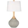 Color Plus Wexler 31" White Shade Requisite Gray Modern Table Lamp