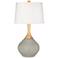 Color Plus Wexler 31" White Shade Requisite Gray Modern Table Lamp