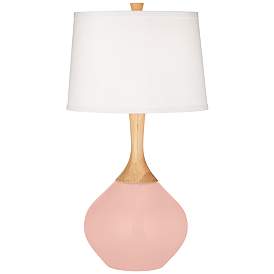 Image2 of Color Plus Wexler 31" White Shade Rose Pink Table Lamp