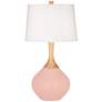 Color Plus Wexler 31" White Shade Rose Pink Table Lamp