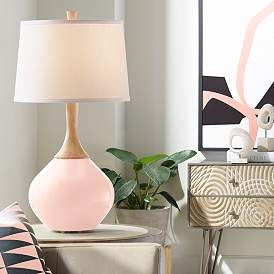 Image1 of Color Plus Wexler 31" White Shade Rose Pink Table Lamp