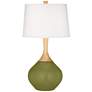 Color Plus Wexler 31" White Shade Rural Green Modern Table Lamp