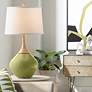Color Plus Wexler 31" White Shade Rural Green Modern Table Lamp