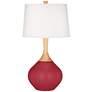 Color Plus Wexler 31" White Shade Samba Red Table Lamp