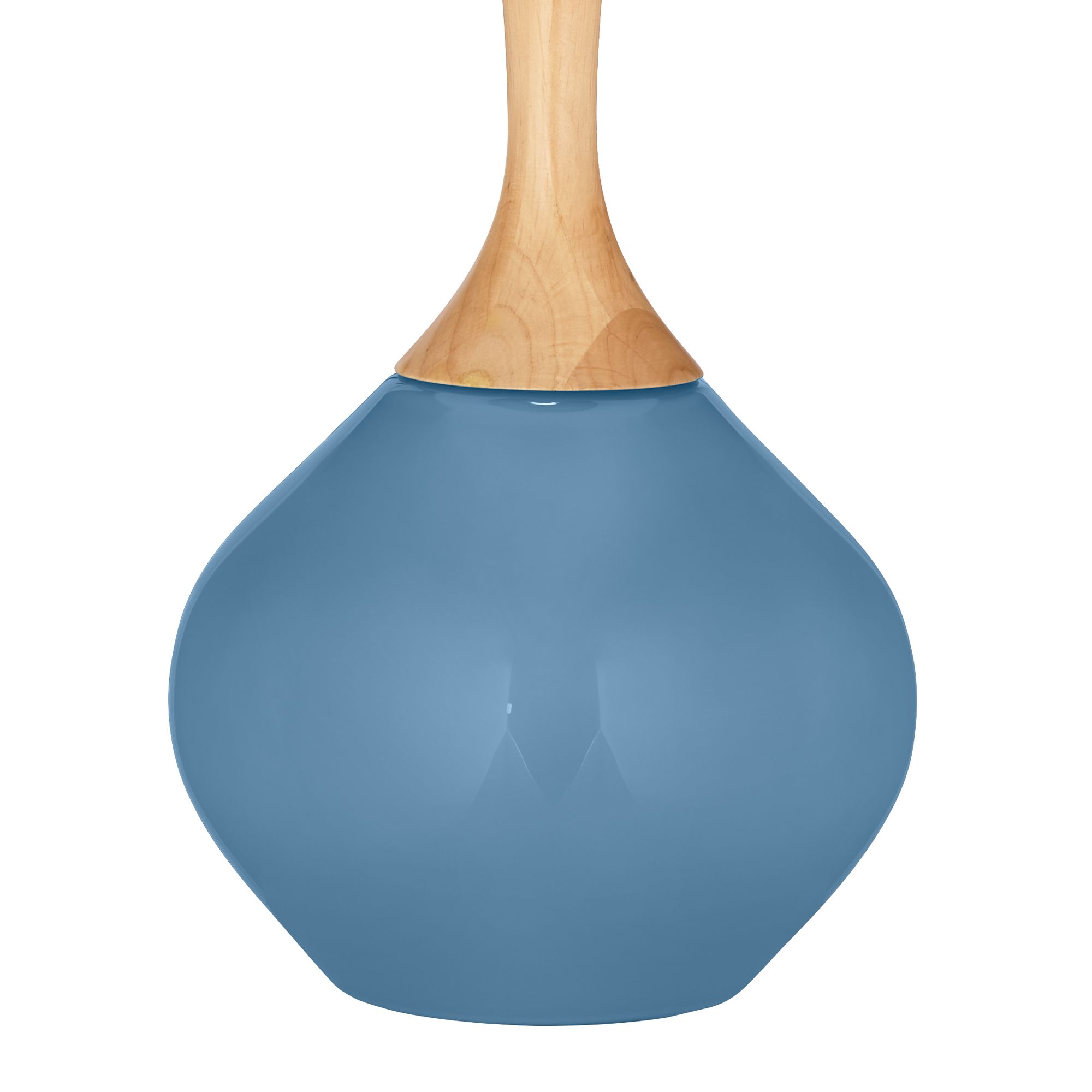 Image 4 Color Plus Wexler 31" White Shade Secure Blue Modern Table Lamp more views