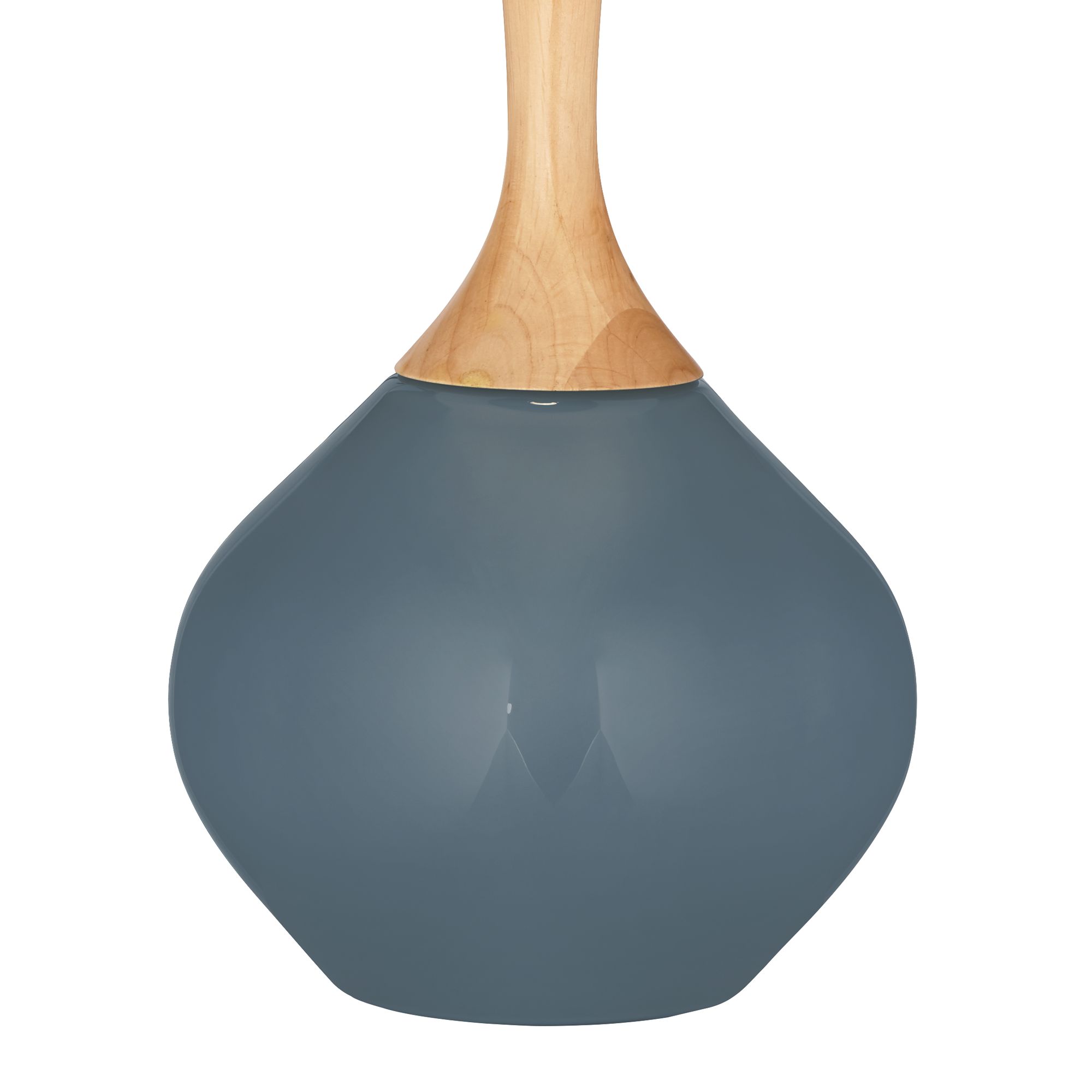 Image 4 Color Plus Wexler 31" White Shade Smoky Blue Modern Table Lamp more views