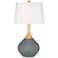 Color Plus Wexler 31" White Shade Software Gray Table Lamp