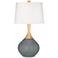 Color Plus Wexler 31" White Shade Software Gray Table Lamp