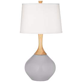 Image2 of Color Plus Wexler 31" White Shade Swanky Gray Table Lamp