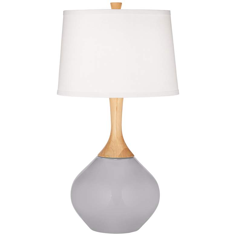 Image 2 Color Plus Wexler 31 inch White Shade Swanky Gray Table Lamp