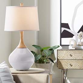 Image1 of Color Plus Wexler 31" White Shade Swanky Gray Table Lamp