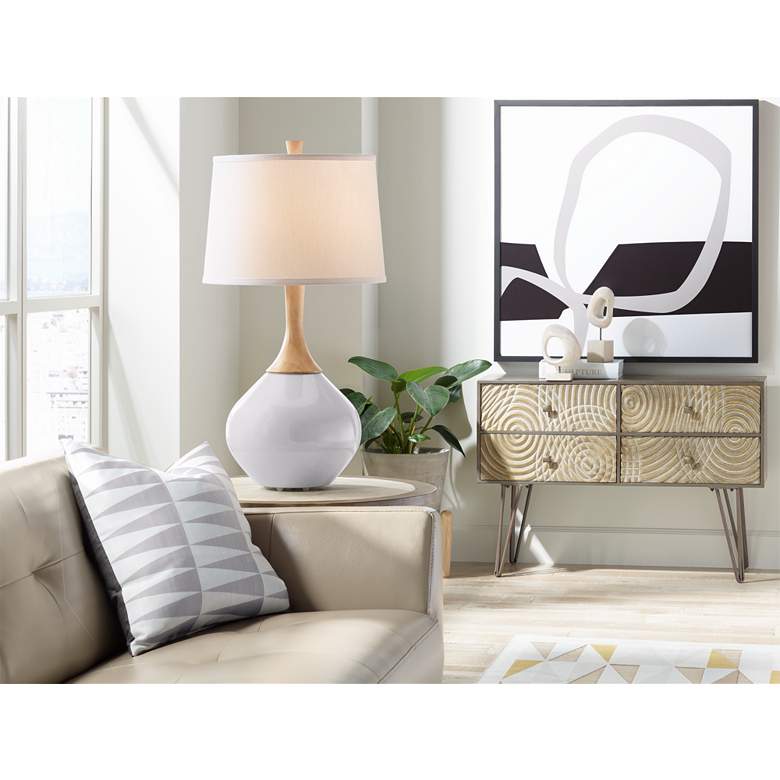 Image 3 Color Plus Wexler 31 inch White Shade Swanky Gray Table Lamp more views