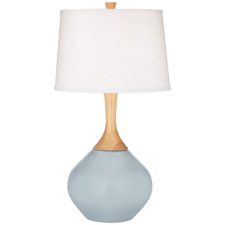 Image 2 Color Plus Wexler 31 inch White Shade Take Five Blue Table Lamp