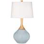 Color Plus Wexler 31" White Shade Take Five Blue Table Lamp