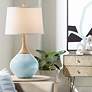 Color Plus Wexler 31" White Shade Take Five Blue Table Lamp