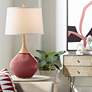Color Plus Wexler 31" White Shade Toile Red Modern Table Lamp