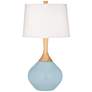 Color Plus Wexler 31" White Shade Vast Sky Blue Table Lamp