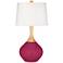 Color Plus Wexler 31" White Shade Vivacious Red Table Lamp