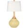 Color Plus Wexler 31" White Shade with Butter Up Yellow Table Lamp
