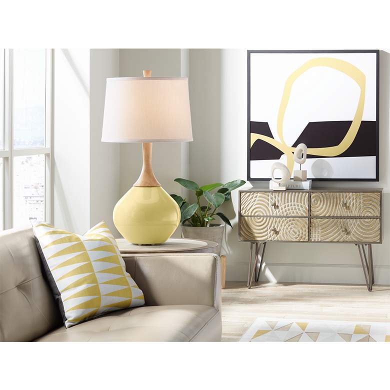 Image 3 Color Plus Wexler 31 inch White Shade with Butter Up Yellow Table Lamp more views