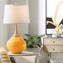 Color Plus Wexler 31" White Shade with Carnival Orange Table Lamp