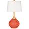 Color Plus Wexler 31" White Shade with Daring Orange Table Lamp