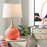 Color Plus Wexler 31" White Shade with Daring Orange Table Lamp