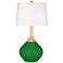 Color Plus Wexler 31" White Shade with Envy Green Table Lamp