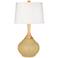 Color Plus Wexler 31" White Shade with Humble Gold Table Lamp