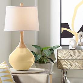 Image1 of Color Plus Wexler 31" White Shade with Humble Gold Table Lamp