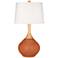 Color Plus Wexler 31" White Shade with Robust Orange Table Lamp
