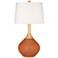Color Plus Wexler 31" White Shade with Robust Orange Table Lamp