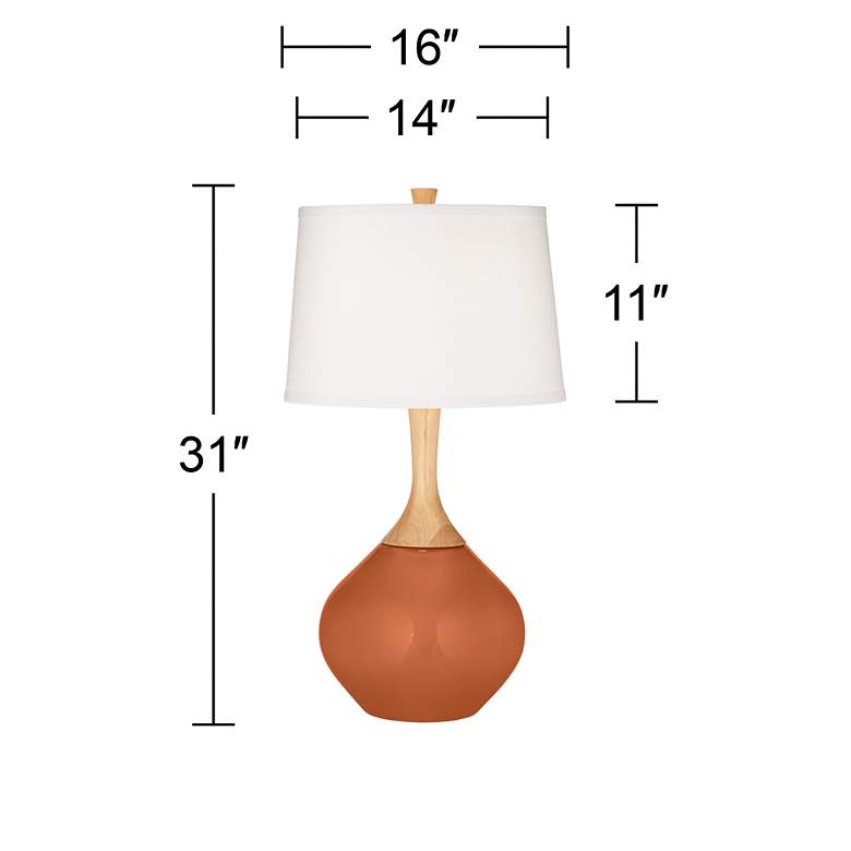 Image 4 Color Plus Wexler 31 inch White Shade with Robust Orange Table Lamp more views
