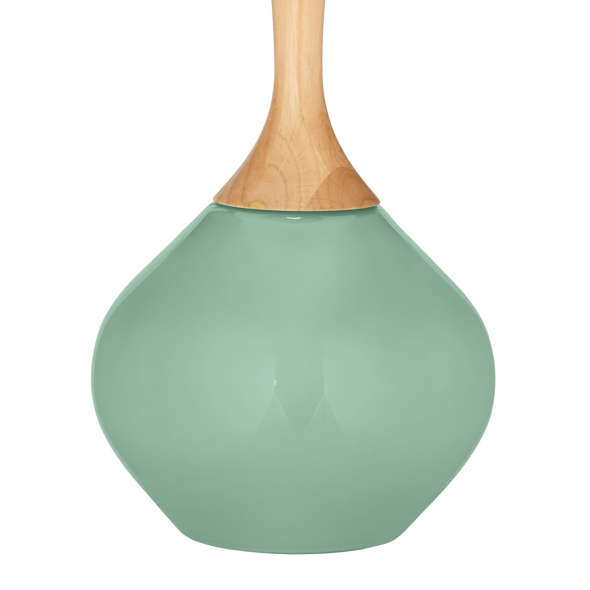 Image 4 Color Plus Wexler 31" Wood and Grayed Jade Green Table Lamp more views