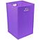 Color Pop Solid Purple Folding Laundry Basket