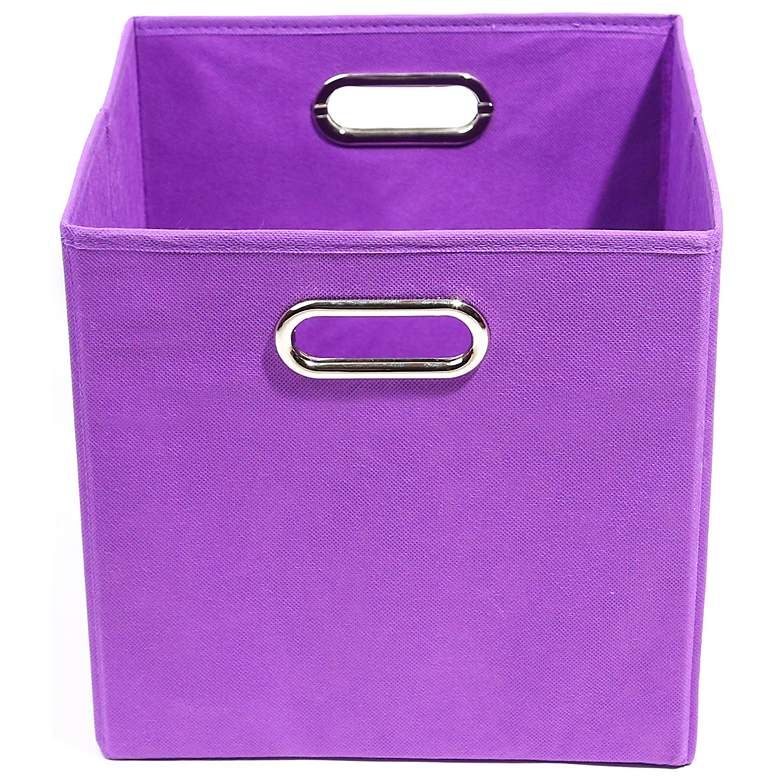 Image 1 Color Pop Solid Purple Folding Storage Bin