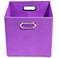 Color Pop Solid Purple Folding Storage Bin